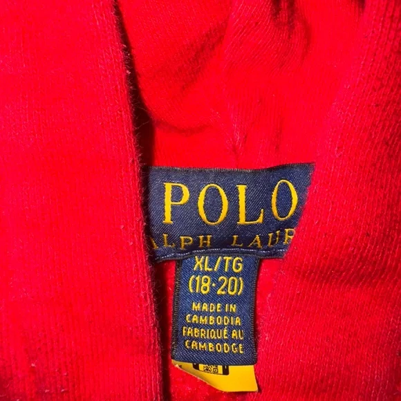 Pants n hoodie set Polo by Ralph Lauren Bold Red Knit - Picture 4 of 4